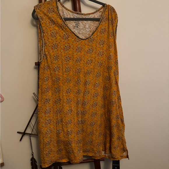 NATURAL LIFE Dresses & Skirts - NATURAL LIFE Yellow Floral Mini Dress